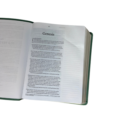 NLT Wide Margin Bible, Green, LeatherLike