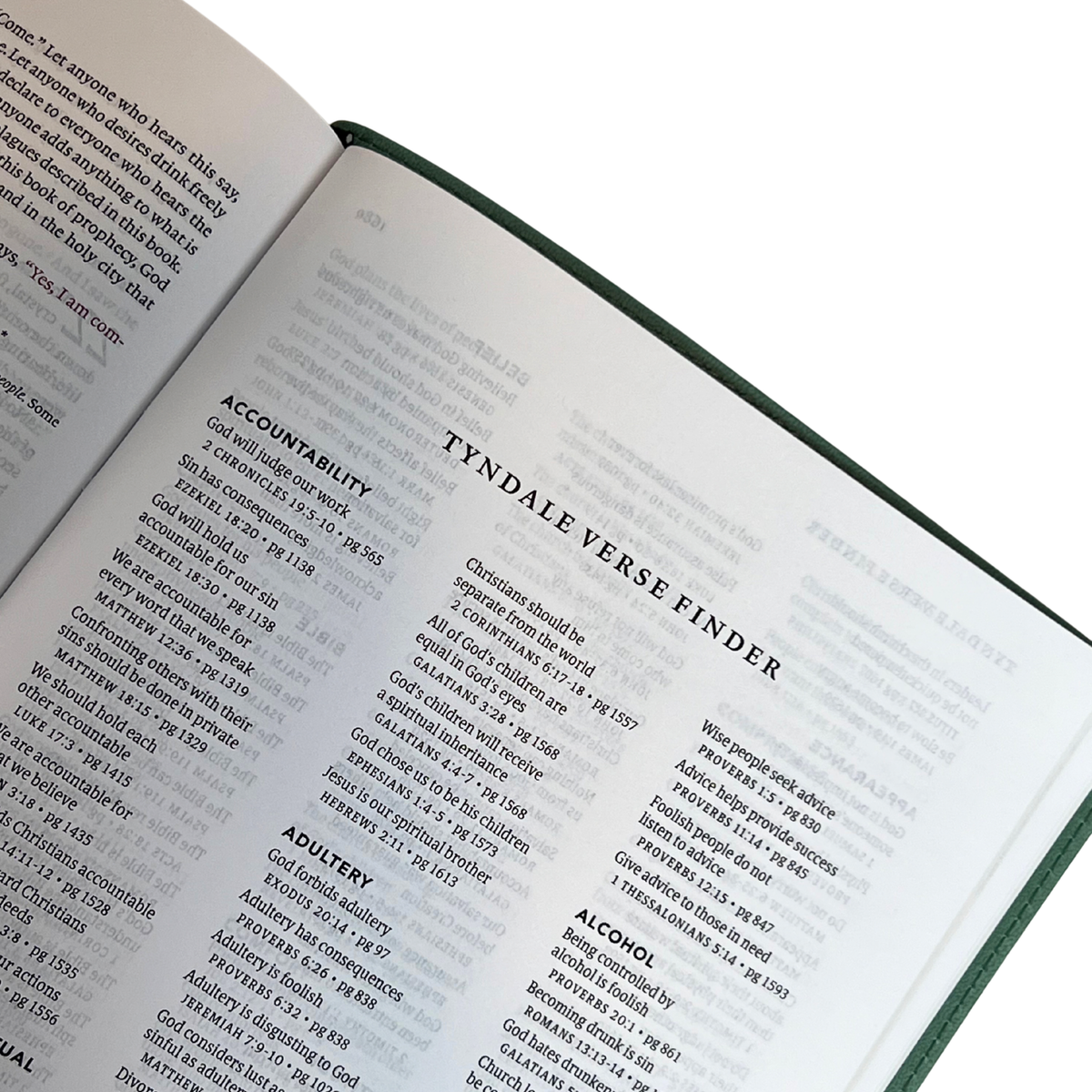 NLT Wide Margin Bible, Green, LeatherLike
