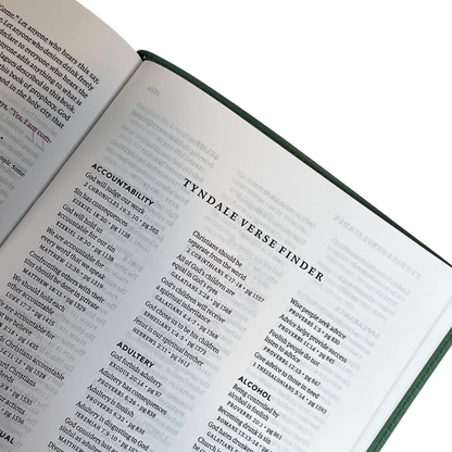 NLT Wide Margin Bible, Green, LeatherLike