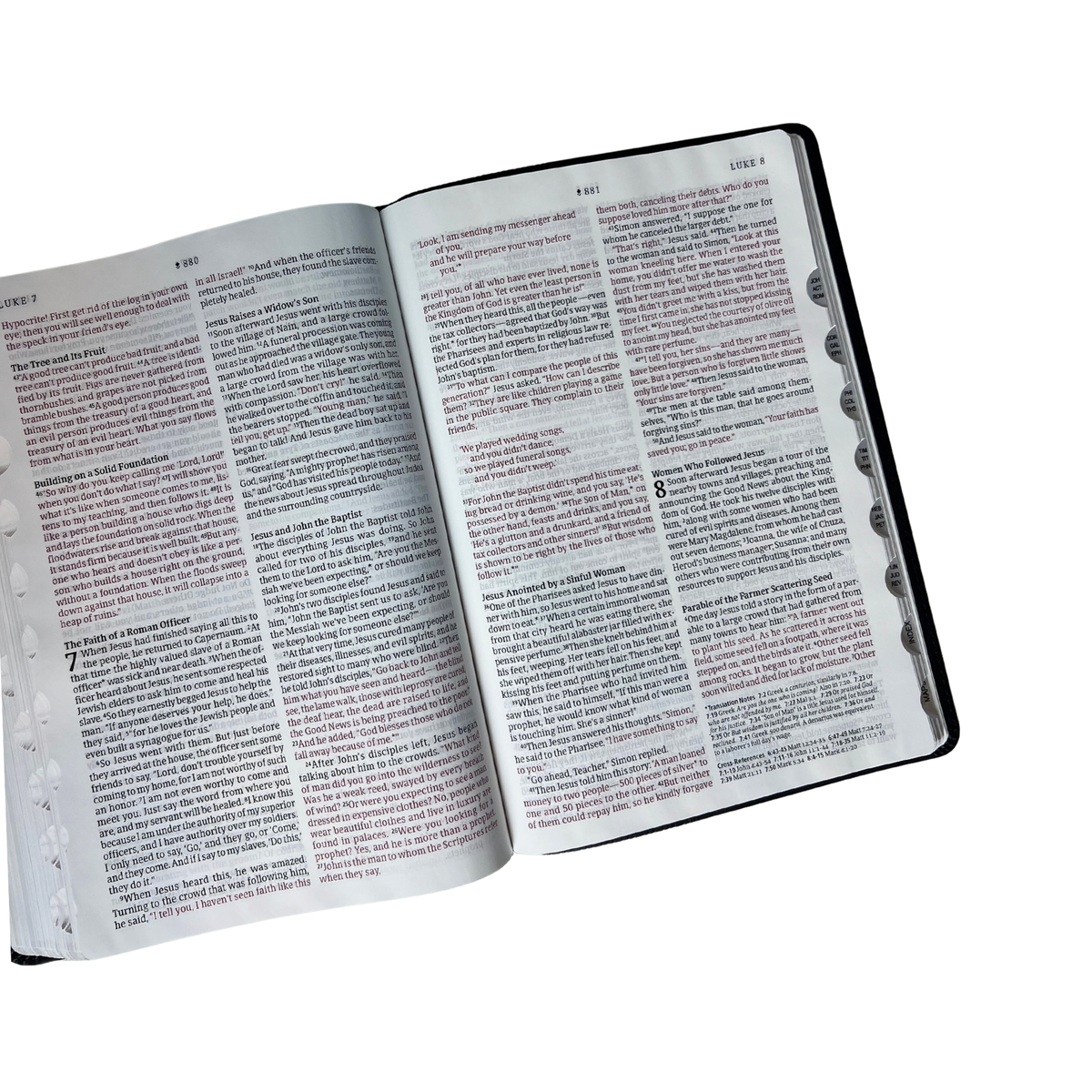 NLT Large Print Thinline Reference Bible, Black, Indexed